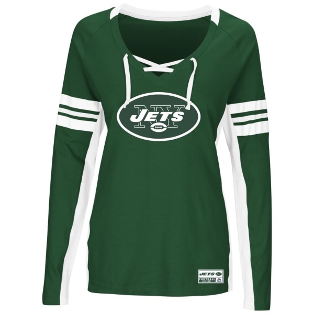 NWT Sz L New York Jets Majestic Long Sleeve Tee